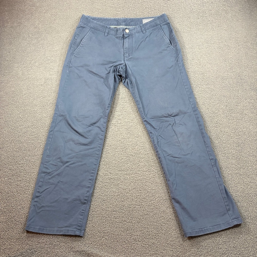 Bonobos Chino Pants Mens 32x30 Blue Straight Fit Washed Cotton Twill 14851-BLQ53
